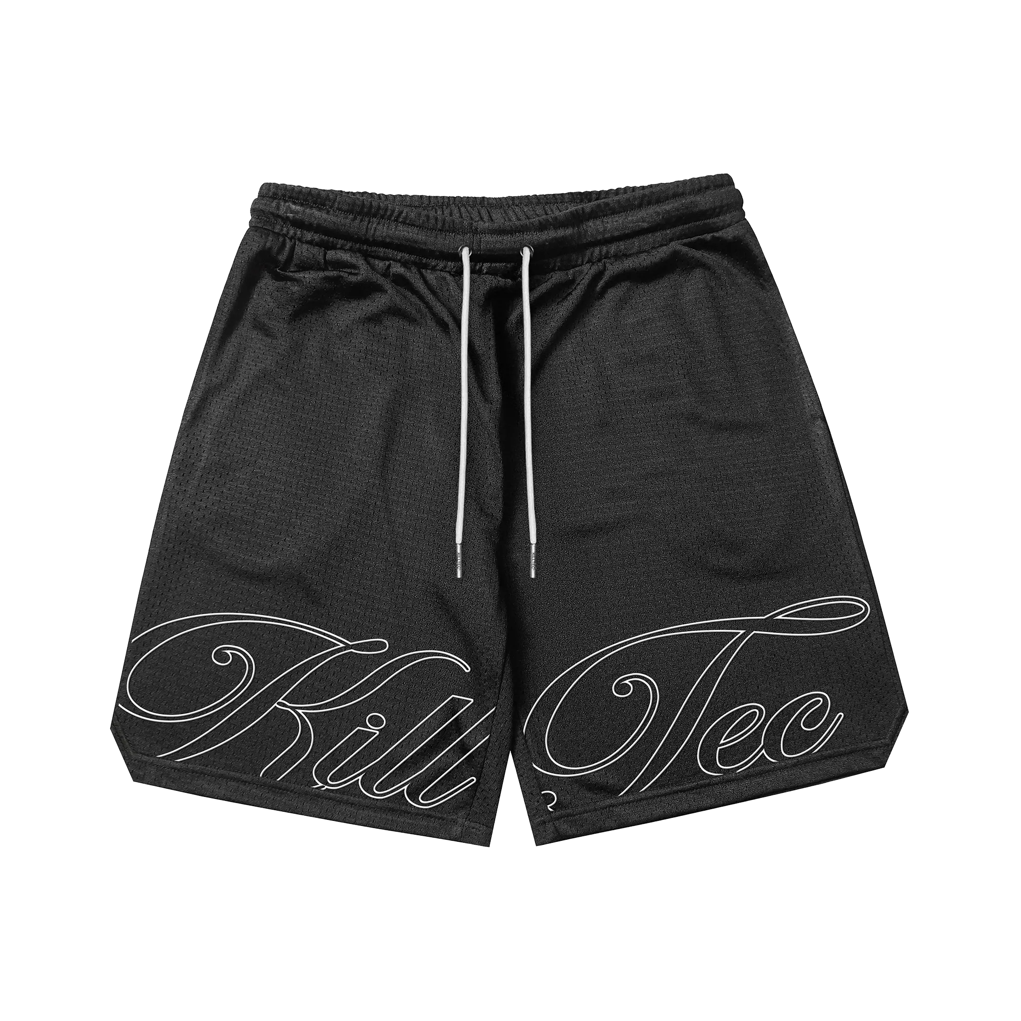 Black Stitched Athletic Shorts