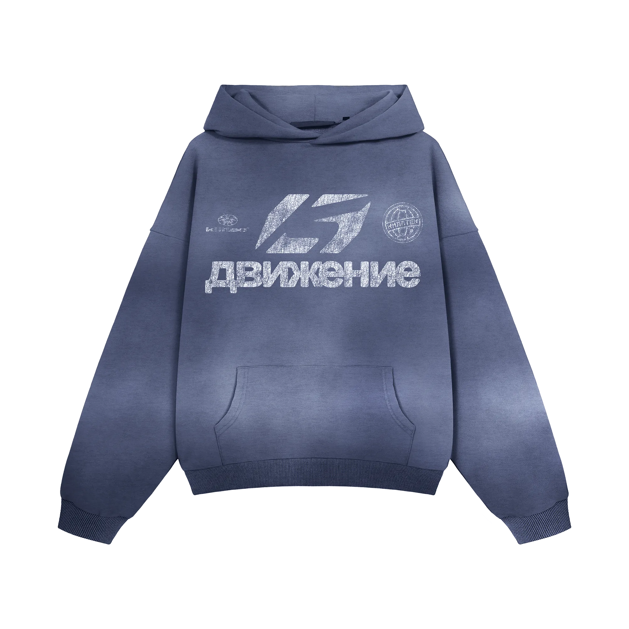 Blue Washed Motion Hoodie